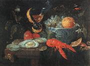 KESSEL, Jan van Still Life with Fruit and Shellfish szh painting
